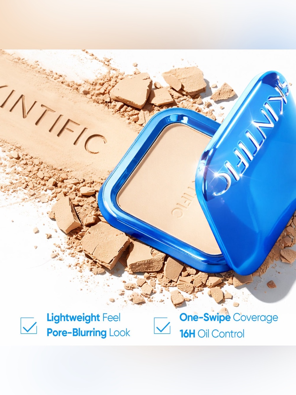 🔮 3/$21 🔮 SKINTIFIC Ultra Cover Powder Foundation in 02 Ivory
